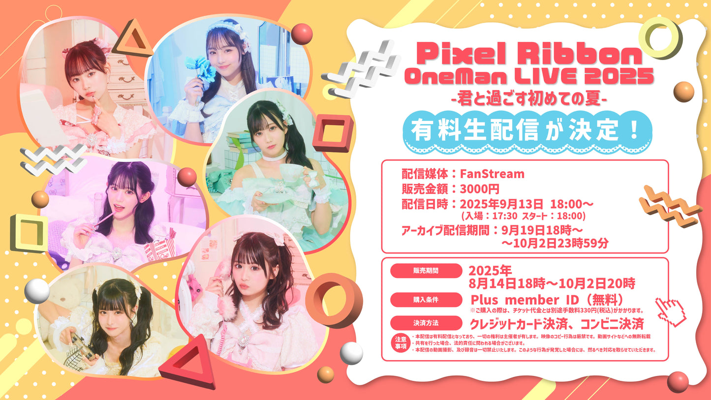 夏のワンマンライブの生配信決定のお知らせ